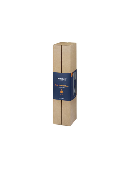 Set van 3 barbecuegereedschap Opinel vleesspatel + mes + tang