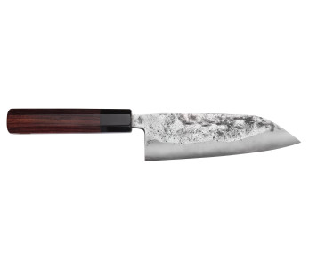 16,5cm Yoshimune Cuchillo santoku de Kawamura WS2 pulido artesanía japonesa