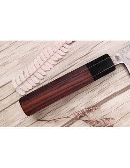 16.5cm Yoshimune Japanese santoku knife by Kawamura WS2 polished