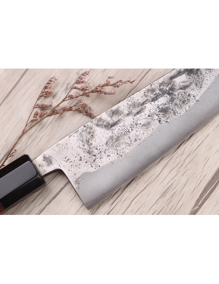 16.5cm Yoshimune Japanese santoku knife by Kawamura WS2 polished