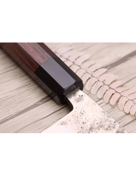 16,5cm Yoshimune Cuchillo santoku de Kawamura WS2 pulido artesanía japonesa