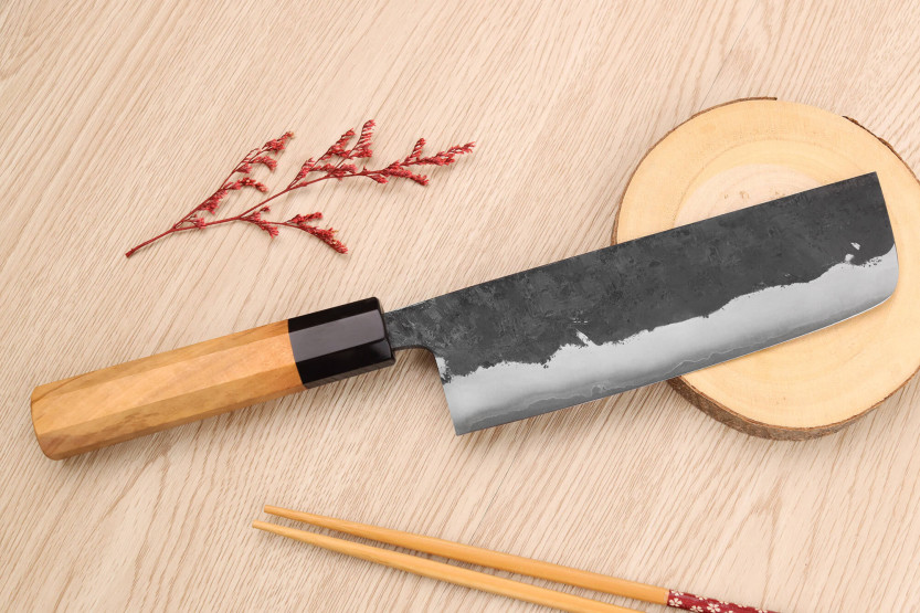 16,5cm Yoshimune Japans handgemaakt nakiri mes van Kawamura Black WS2