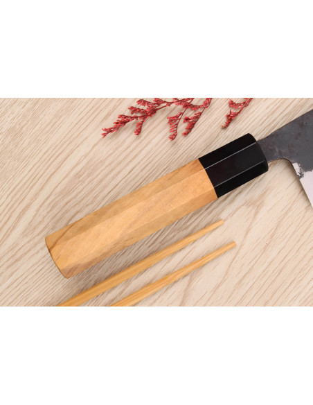 16.5cm Yoshimune Japanese handmade nakiri knife by Kawamura Black WS2