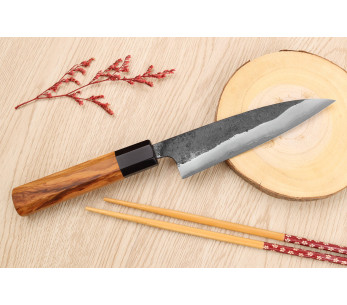 13,5cm Yoshimune de Kawamura Negro WS2 cuchillo japonés multiusos hecho a mano 2