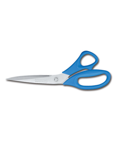 Visschaar Bargoin 27,5cm getand blad roestvrij staal blauw handvat