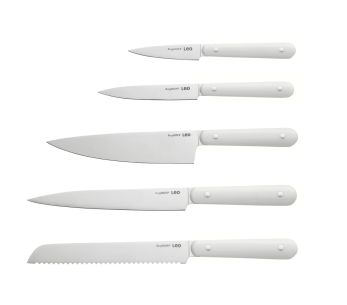 Conjunto de 5 facas Berghoff Leo Glints Spirit em aço inoxidável branco