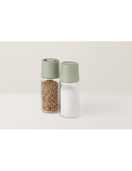 Berghoff Leo Balance peberkværn- og saltbøssesæt i glas og polypropylen
