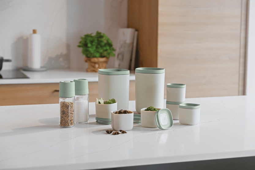 Set macinapepe e saliera Berghoff Leo Balance in vetro e polipropilene