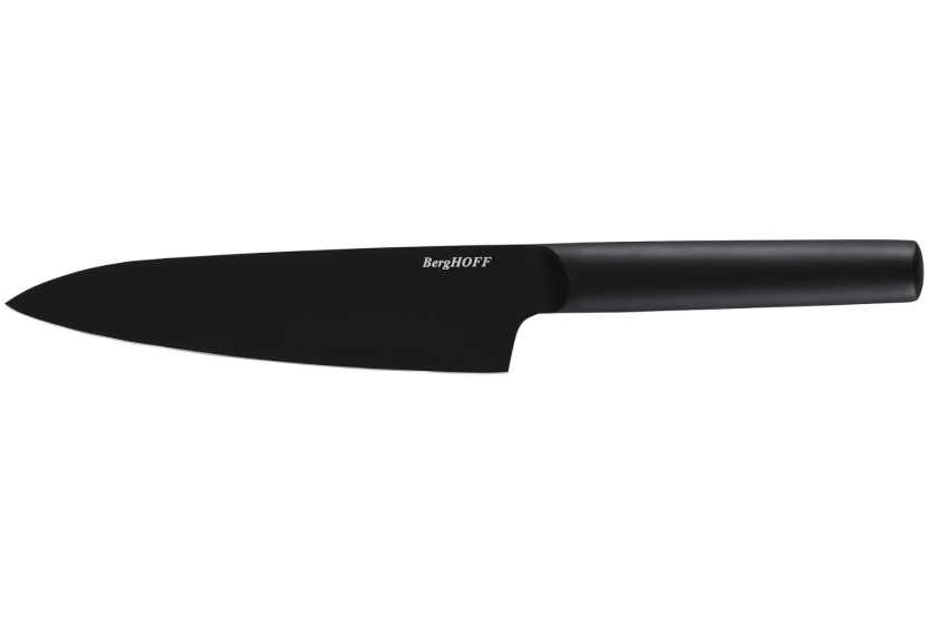 Faca de chef Berghoff DiNA Boron, lâmina preta antiaderente, 19,5 cm