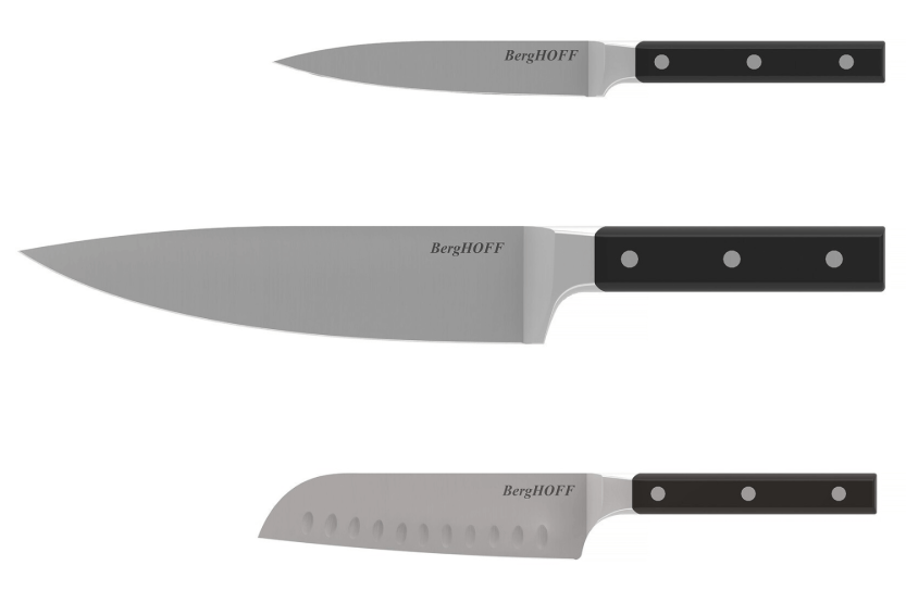 Set di 3 coltelli Berghoff Dina Gene in acciaio inox nero