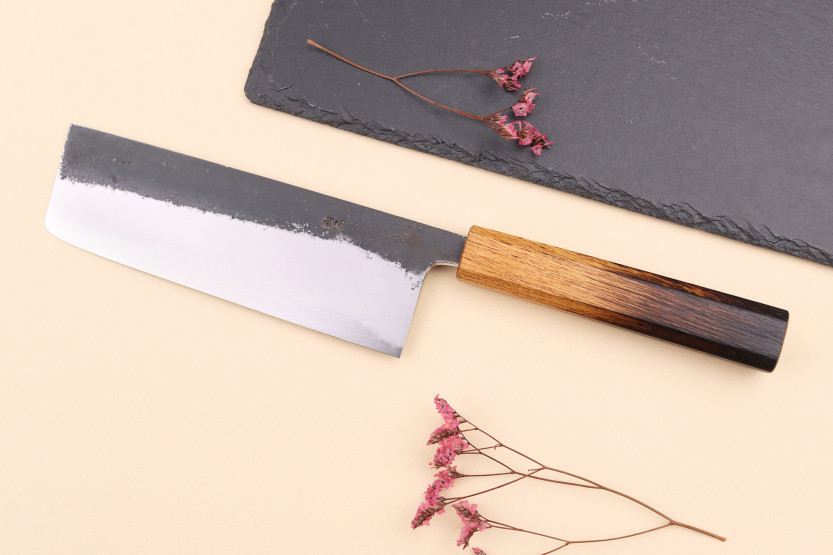 faca nakiri 16,5cm japonês artesanal Hado Sumi