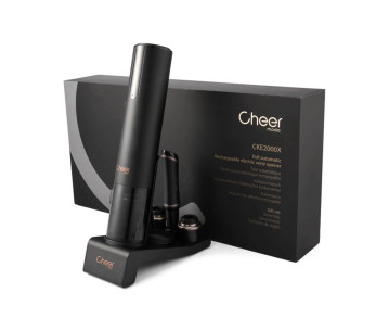 Conjunto de saca-rolhas automático recarregável Cheer Moda Sommelier e acessórios