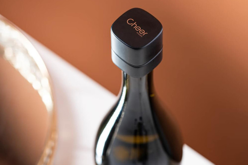 Rolha de champanhe Cheer Moda Bubble - Preto e Bronze