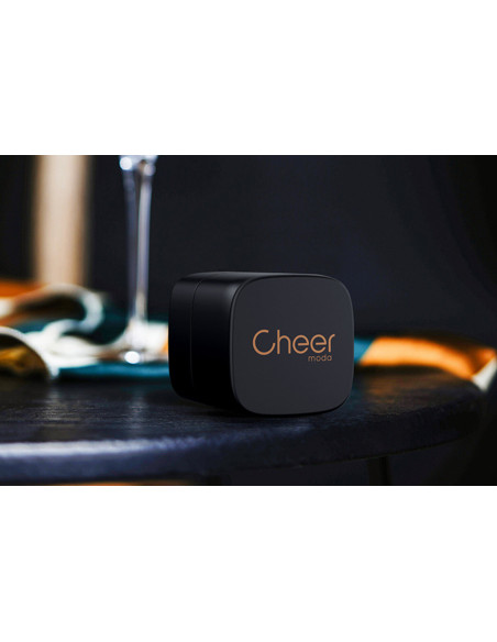 Cheer Moda Bubble champagnestopper - Zwart & Brons