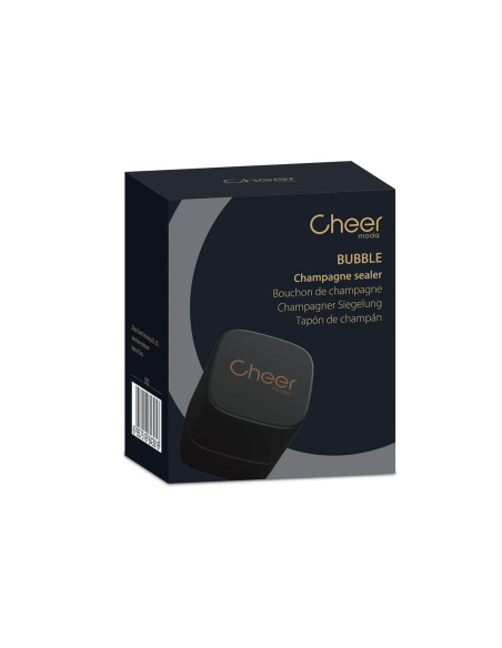 Cheer Moda Bubble champagnestopper - Zwart & Brons