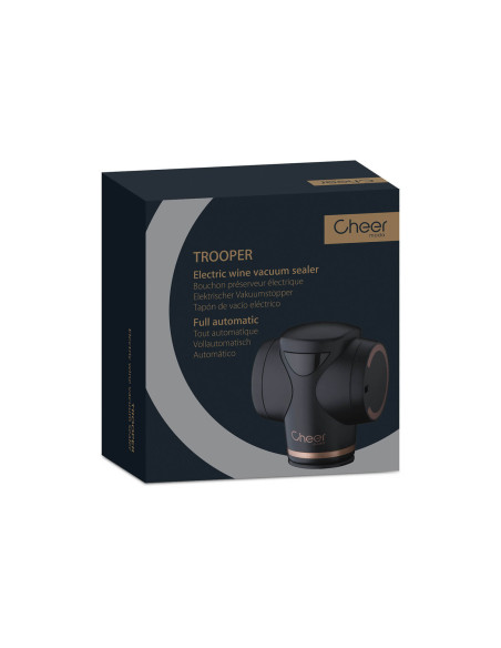 Rolha automática para alimentos Cheer Moda Trooper - Preto e Bronze