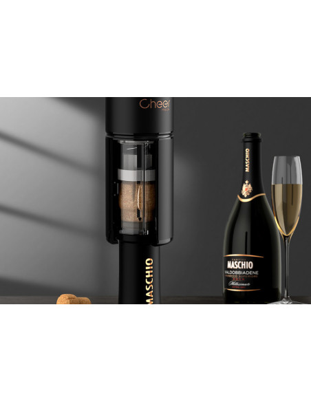 Cheer Moda Ace elektrisk champagneproptrækker - sort og bronze