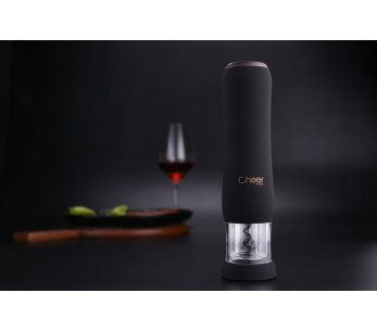 Saca-rolhas automático recarregável Cheer Moda Pure - Preto e Bronze 2