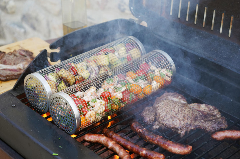 Juego de 2 parrillas Cookut Roll para barbacoa