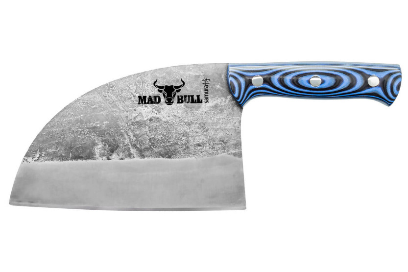 Samura Mad Bull serbisk kniv 18cm G10- och kolfiberhandtag, blå och svart
