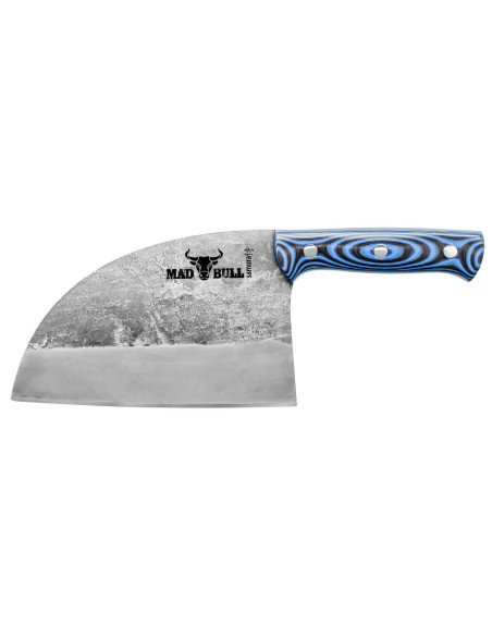 Serbisches Messer Samura Mad Bull 18cm Griff aus G10 und Carbon blau und schwarz