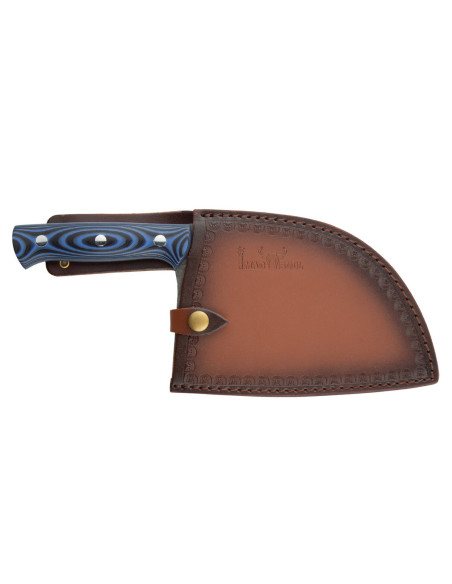 Samura Mad Bull serbisk kniv 18cm G10- och kolfiberhandtag, blå och svart