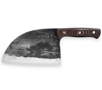 Samura Mad Bull Serbisk kniv 18cm G10 och kolfiberhandtag röd och vit