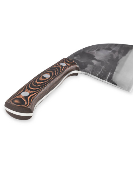 Serbisches Messer Samura Mad Bull 18cm Griff aus G10 und Carbon rot und weiß