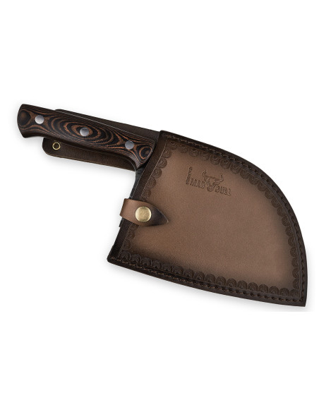 Samura Mad Bull Serbisk kniv 18cm G10 och kolfiberhandtag röd och vit