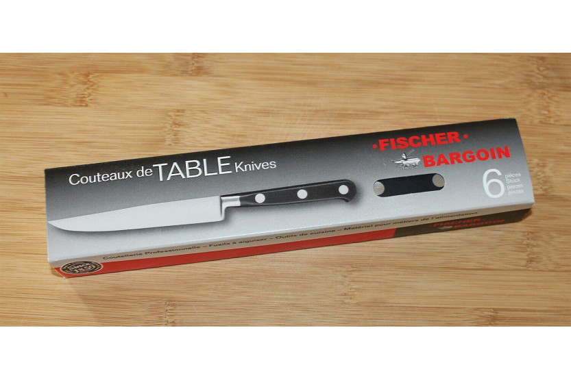 Set of 6 Fischer Sabatier 64 steak knives, serrated blade 12.5cm