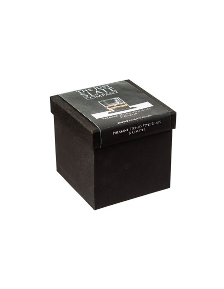 Copo de whisky Selbrae House com base para copos - motivo faisão