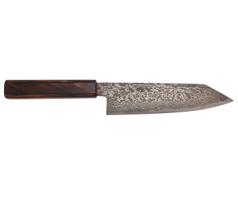 Estojo bunka 18cm japonês artesanal Nakamura Kaishin Ginsan Black Damas