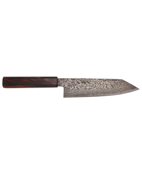Couteau bunka 18cm japonais artisanal Nakamura Kaishin Ginsan Black Damas