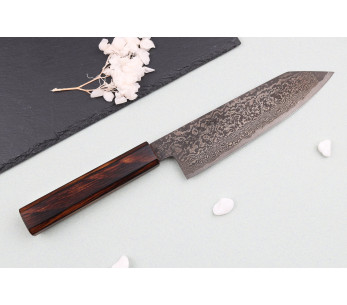 Estojo bunka 18cm japonês artesanal Nakamura Kaishin Ginsan Black Damas 2