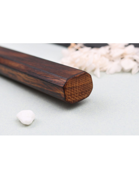 Couteau bunka 18cm japonais artisanal Nakamura Kaishin Ginsan Black Damas