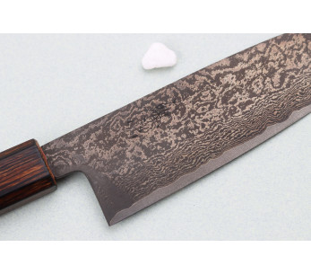 faca santoku japonesa faca santoku de 16,5 cm Nakamura Kaishin Ginsan Black Damas 2