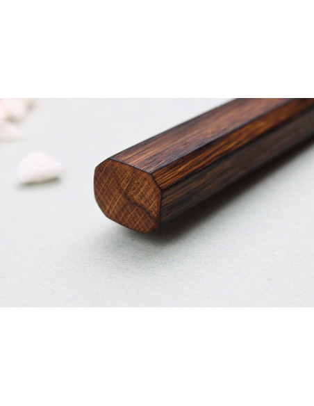 Nakamura Kaishin Ginsan Zwart Damas 16,5cm Japans santoku mes
