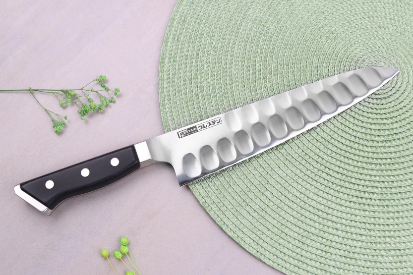 Japanisches Kochmesser mit Kullen Glestain K series 21cm