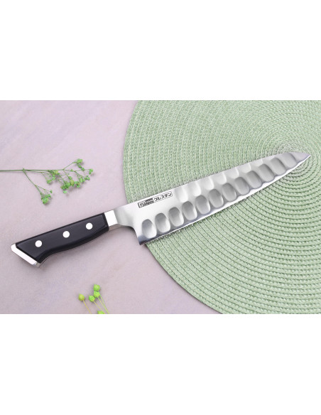 Glestain K series 21cm japansk kockkniv med granton-egg