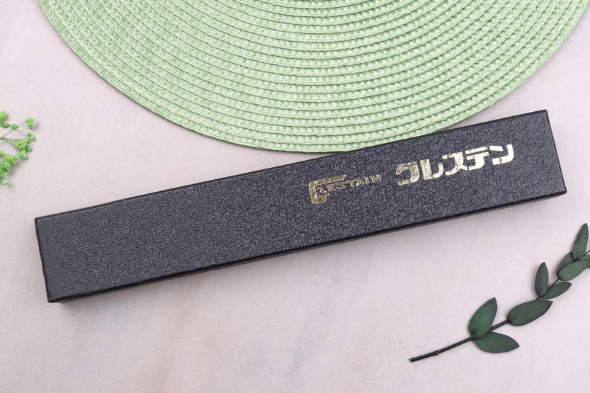 Cuchillo de cocinero japonés Glestain serie K 21cm con borde granton