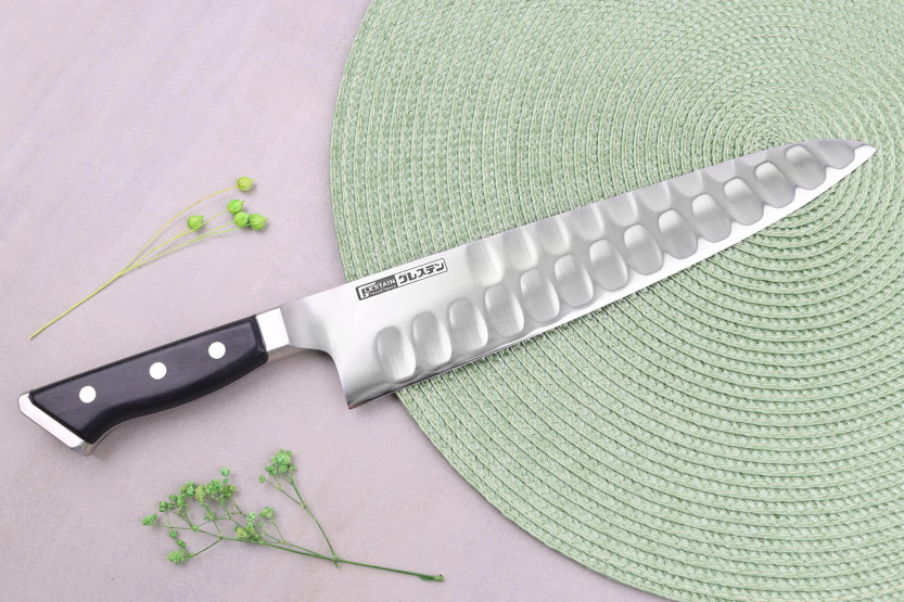 Glestain K serie 24cm Japans koksmes met granton snede