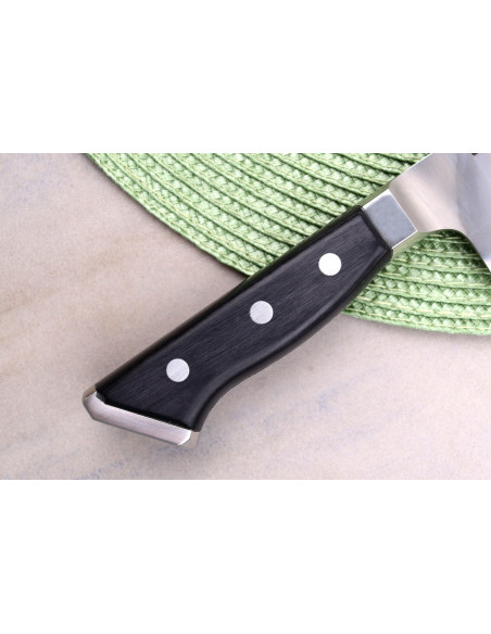 Glestain K-serie 24 cm japansk kokkekniv med granton-egg