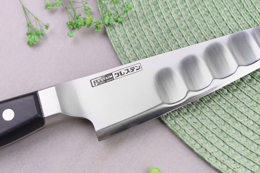 Cuchillo japonés honesuki con borde granton Glestain Serie K 15cm