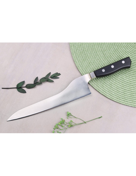 Glestain K Series 21 cm japansk universalkniv med grantonskær, buet ryg