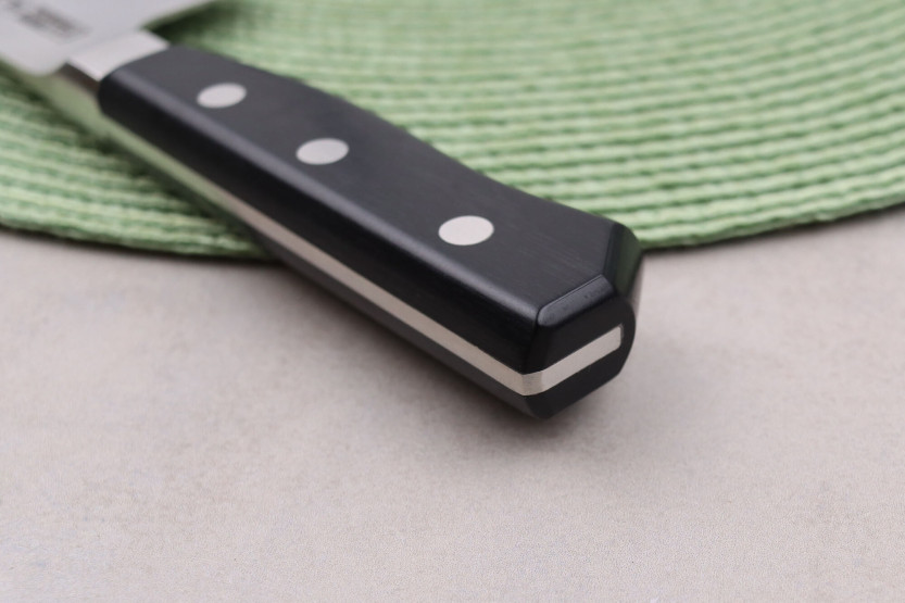 con borde granton cuchillo universal japonesa Glestain Serie K 21cm con borde granton lomo curvo con borde granton