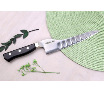 Glestain K-sarja 18cm japanilainen yleisveitsi Granton-reunalla Yleisveitsi kaarevalla selällä 2