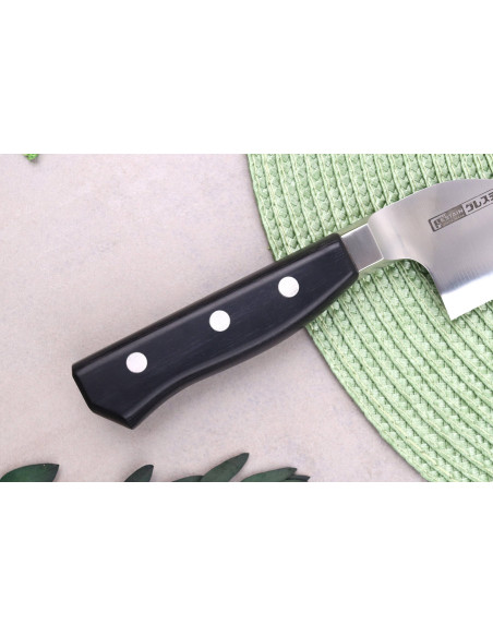 Glestain K Series 18cm Japans universeel mes met granton rand gebogen rug