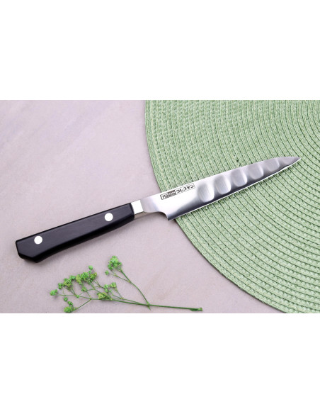 Japanisches Universalmesser mit Kullen abenmuster Glestain K Series 12cm