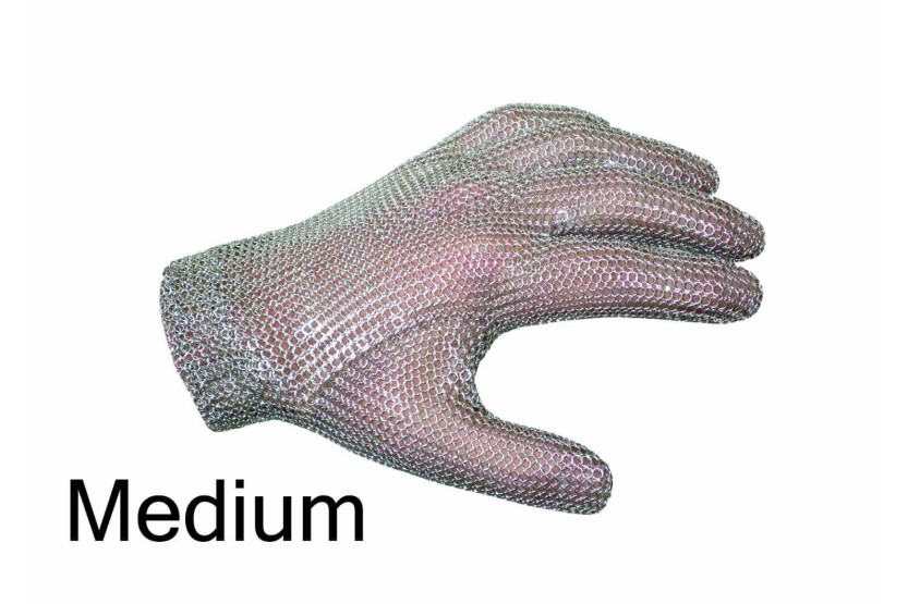 WILCO stainless steel chain mail ambidextrous protective glove Size M
