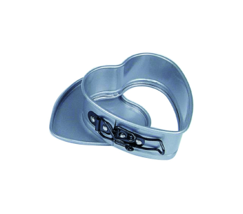 Molde de corazón con bisagra antiadherente y base extraíble 10cm